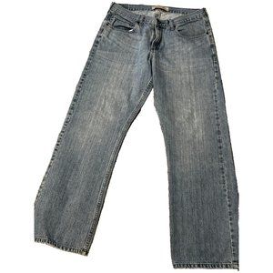 Wrangler Jeans mens relaxed bootcut blue stretch denim pants light wash Sz 33/32